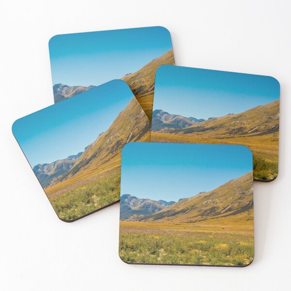Item preview, A meadow in the Ahuriri Valley, surrounded by mountains, Canterbury, New Zealand designed and sold by SnapTPhotograph.
