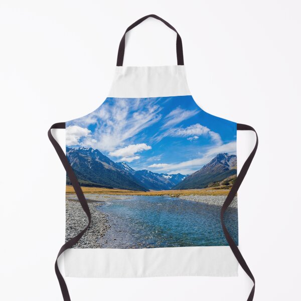 Item preview, The upper Ahuriri River on a sunny day, surrounded by snow capped mountains, New Zealand designed and sold by SnapTPhotograph.