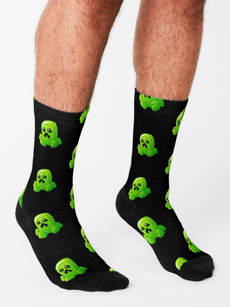 "Cute Creeper Parody Face Sticker" Socks for Sale by ApexArtz Redbubble