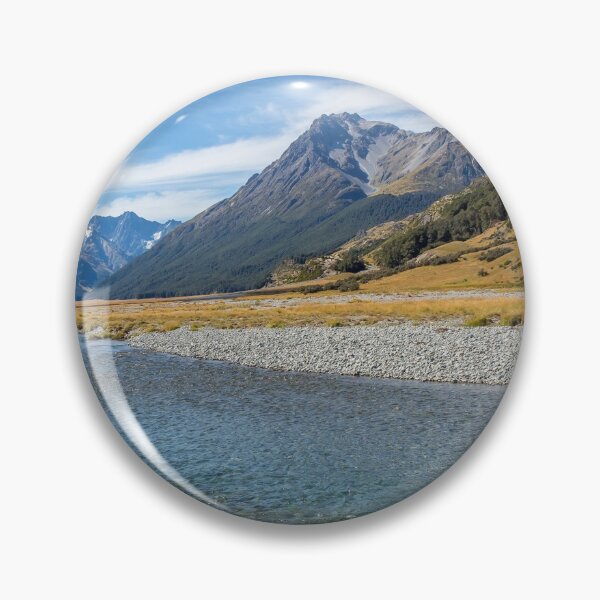 Item preview, A shallow, fast flowing river, in the mountains of New Zealand on a sunny day designed and sold by SnapTPhotograph.