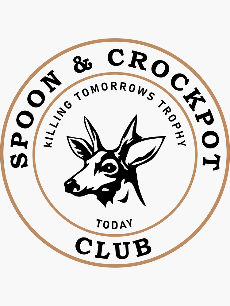 Spoon And Crockpot Club - Camping Hunter' Sticker