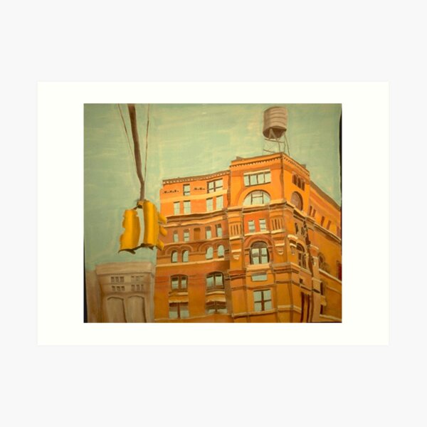 Franklin St. Traffic Light Art Print