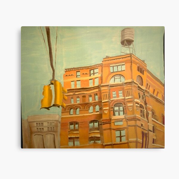 Franklin St. Traffic Light Metal Print