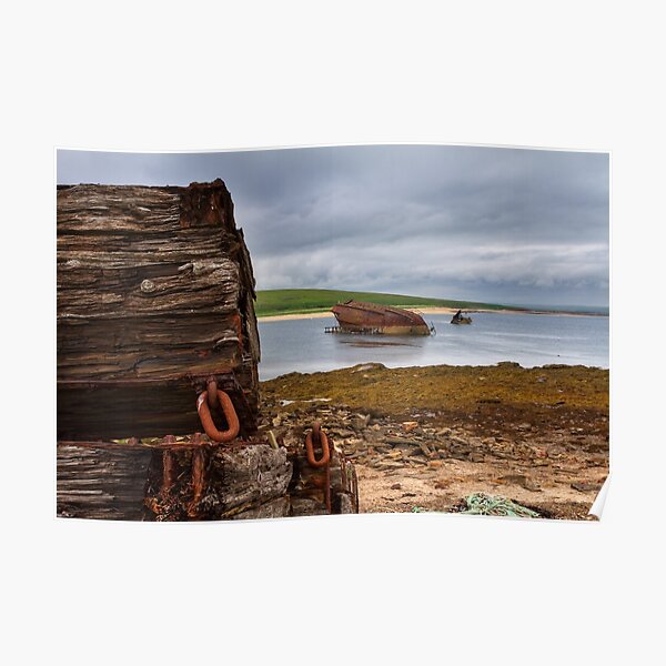 Scapa Flow Churchill Barriers Orkney Isles Scotland Poster