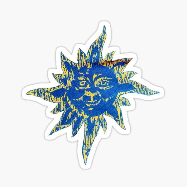 The Sun with a Face Sticker
