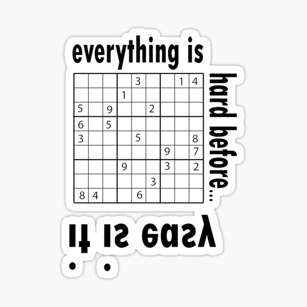 Item preview, Every thing is hard before It is eawy ,Sudoku designed and sold by olafekry.