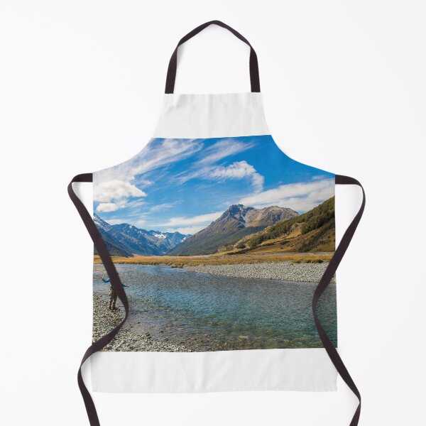Item preview, A fly fisherman casting for trout on the Ahuriri River in New Zealand designed and sold by SnapTPhotograph.