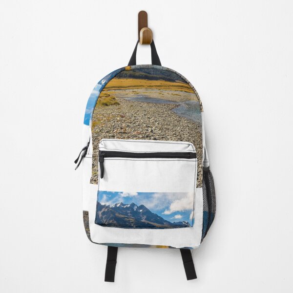 Item preview, An Angler fly fishing for trout on the Ahuriri river, surrounded by mountains designed and sold by SnapTPhotograph.
