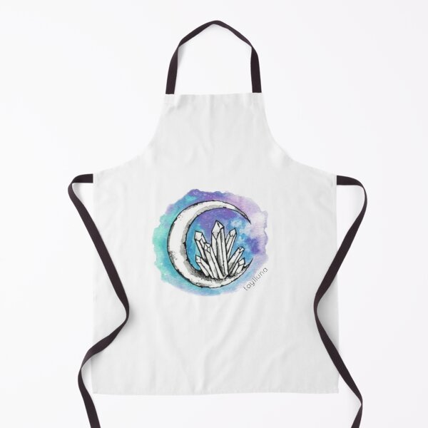 Item preview, Watercolor Crescent Moon growing Crystals Taylluna Logo designed and sold by taylluna.