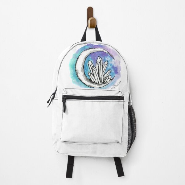 Item preview, Watercolor Crescent Moon growing Crystals Taylluna Logo designed and sold by taylluna.
