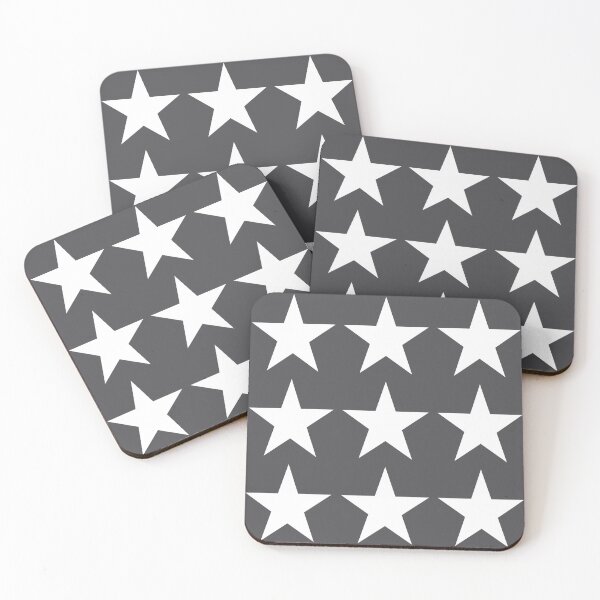 Item preview, Large WHITE and CHARCOAL GREY STARS  designed and sold by RachelMacht.