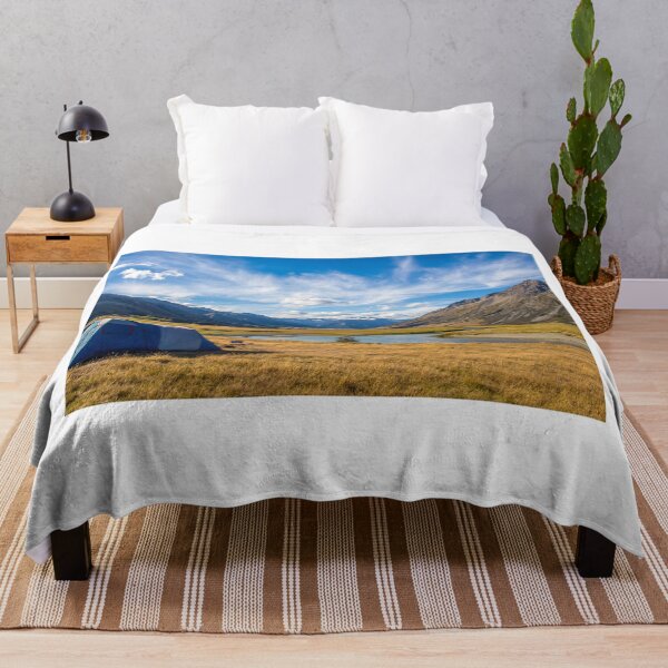 Item preview, A tent pitched beside a river, surrounded by mountains, in New Zealand designed and sold by SnapTPhotograph.