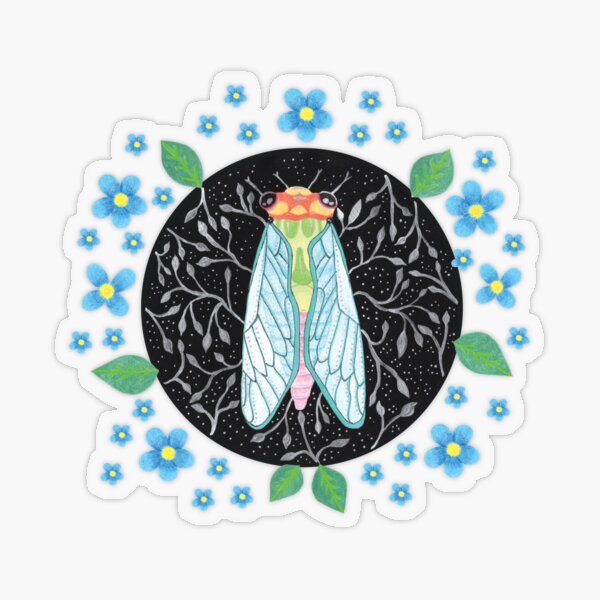 Forest Spirit: Cicada Transparent Sticker