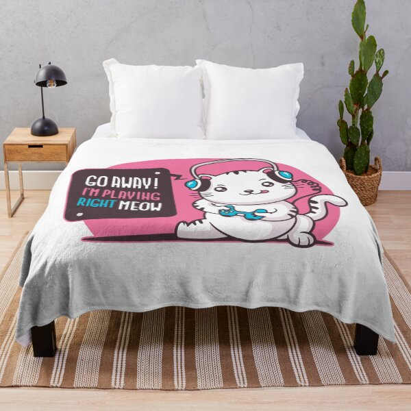 Item preview, Go Away I'm Playing Right Meow - Cat Gamer designed and sold by zoljo.