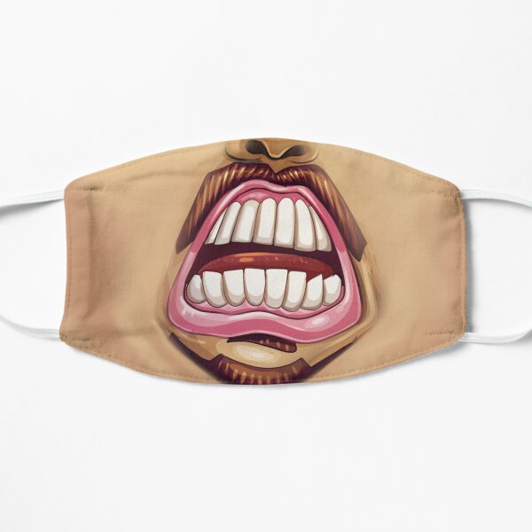 Mustache mouth Flat Mask