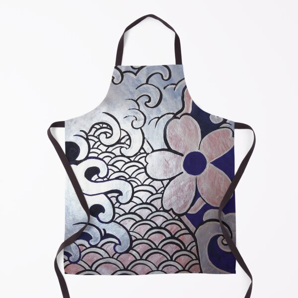 Item preview, Japanese carp, waves and blossom designed and sold by JaneenieDesign.