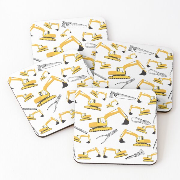 Item preview, Excavator Construction Trucks and Tools Pattern designed and sold by idovedesign.