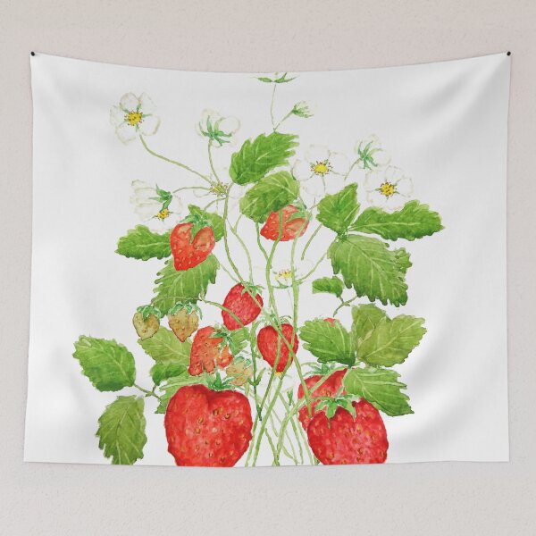 Item preview, hand painted strawberry painting designed and sold by ColorandColor.