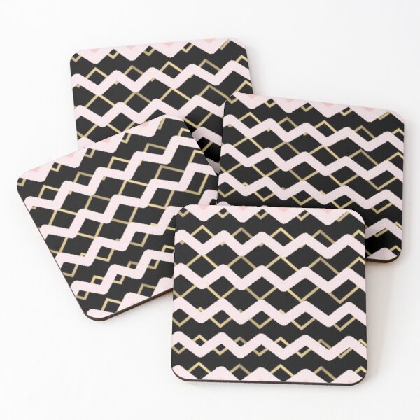 Item preview, Black pink golden chevron designed and sold by Rritu.