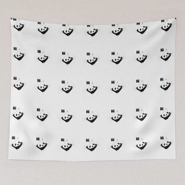 Item preview, Small Shy Panda Says Hi A Cute Panda Hides Itself designed and sold by Paulina Vanlife.