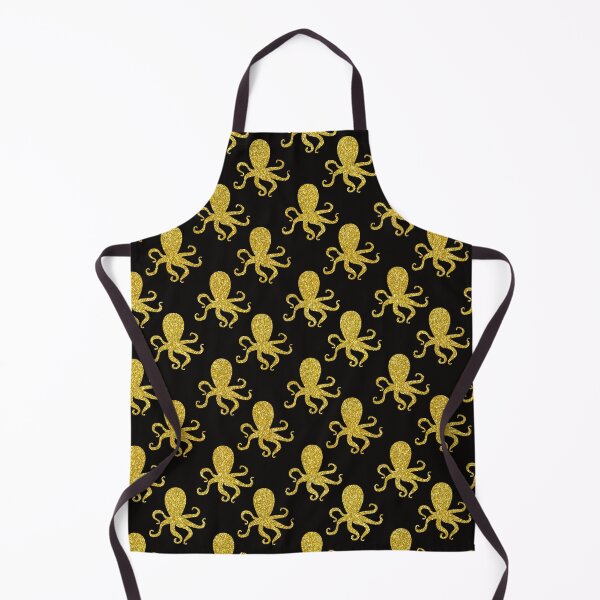 Item preview, Octopus gold glitter pattern designed and sold by virilamissa.