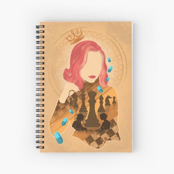 Elizabeth Harmon The Queens Gambit Spiral Notebook for Sale by bonjonodon