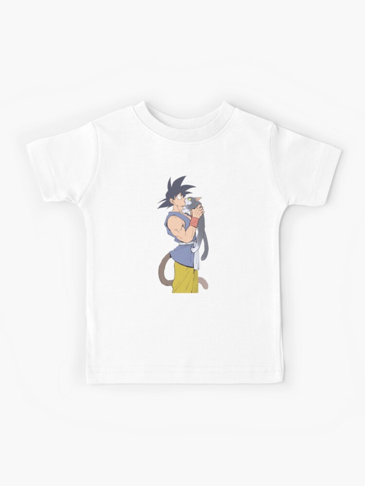 Camiseta para niños «Goku y el gato» de DRAGONBALLHOUSE | Redbubble
