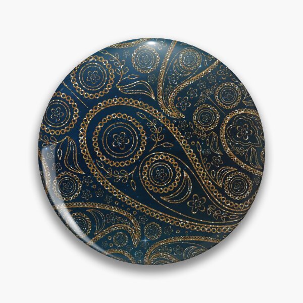 Artikelvorschau, Teal and Gold Paisley Glitter Pattern entworfen und verkauft von JupiterCyclops.