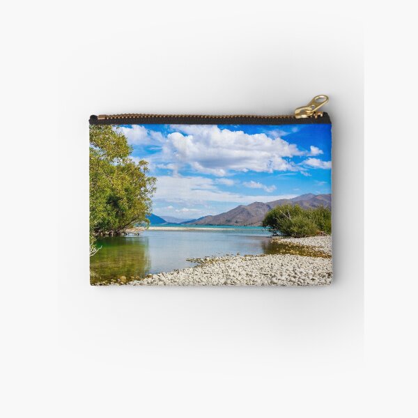 Item preview, The slow flowing Pukaki river as it flows into Lake Benmore on a sunny day, New Zealand designed and sold by SnapTPhotograph.