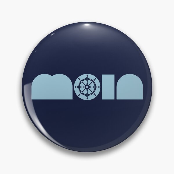 Item preview, Moin steering wheel (Low German / Plattdüütsch / Skyblue) designed and sold by Roderix.