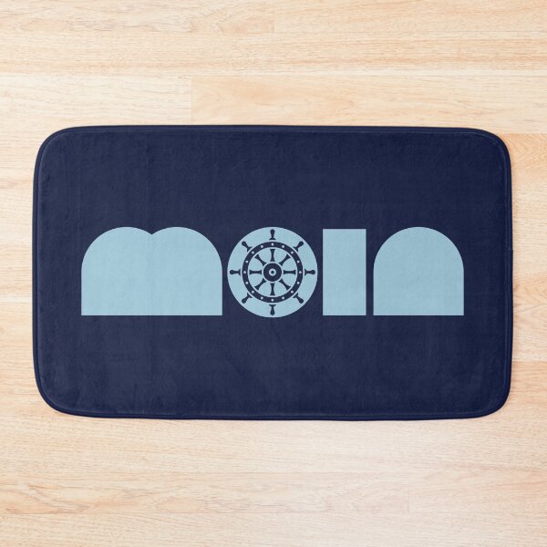Item preview, Moin steering wheel (Low German / Plattdüütsch / Skyblue) designed and sold by Roderix.