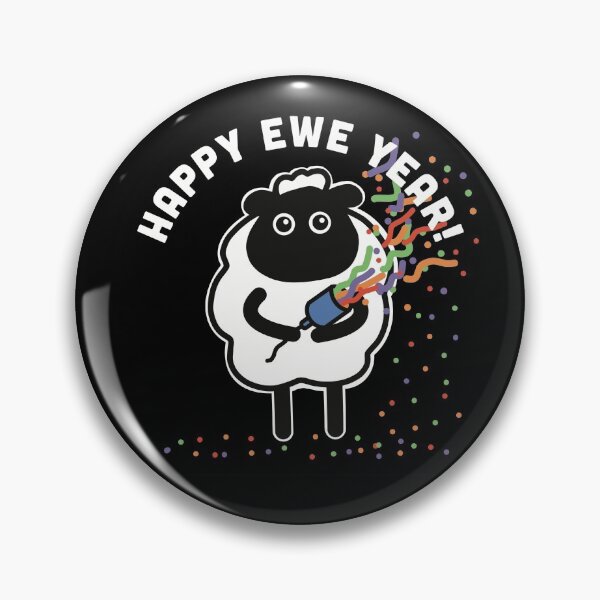 Item preview, Happy Ewe Year, New Year Sheep Pun designed and sold by Funful.