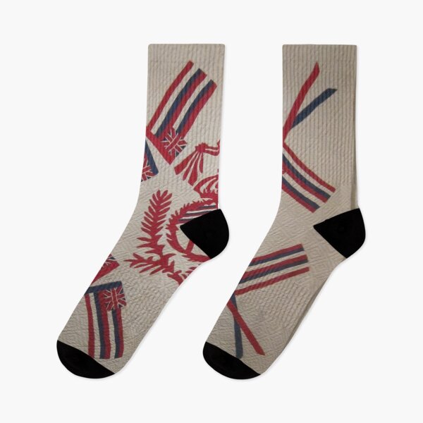 Item preview, Hawaiian quilt, 'Ku'u Hae Aloha' (My Beloved Flag) designed and sold by jwebmarket.