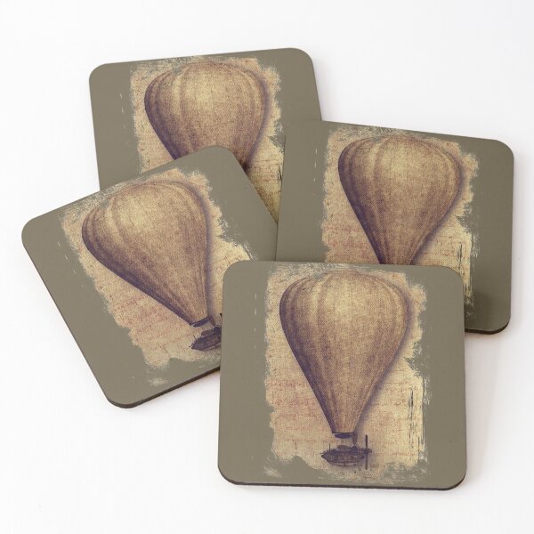 Item preview, Vintage Parchment Hot Air Balloon designed and sold by AeroAstro.