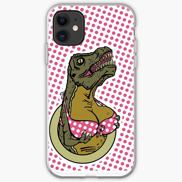 DINOSAURS WITH TITS - iPHONE POLKA DOTS iPhone Soft Case