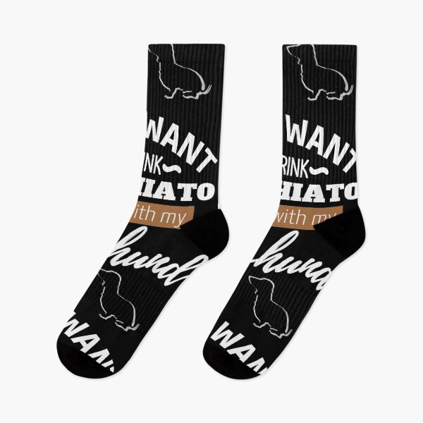 Item preview, I just want to drink Macchiato and play with my Dachshund | black designed and sold by TheDachshund.