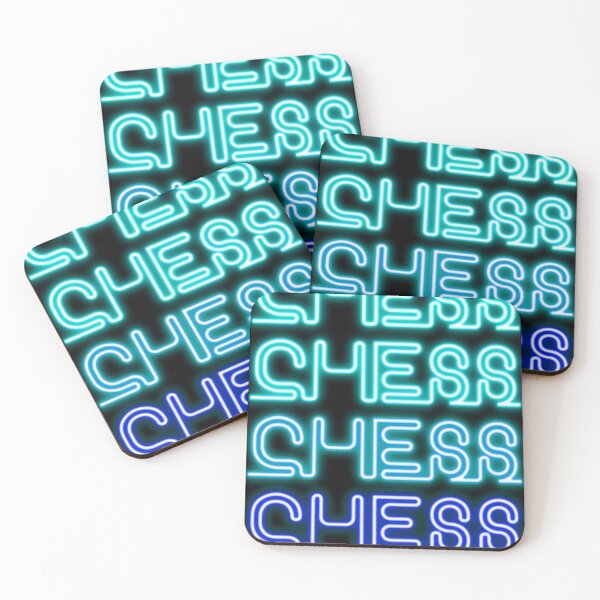 Item preview, Chess in neon lights blue designed and sold by felinefeelings.
