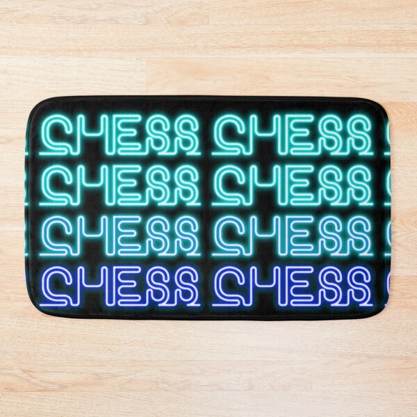 Item preview, Chess in neon lights blue designed and sold by felinefeelings.