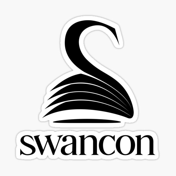 Swancon logo - black Sticker