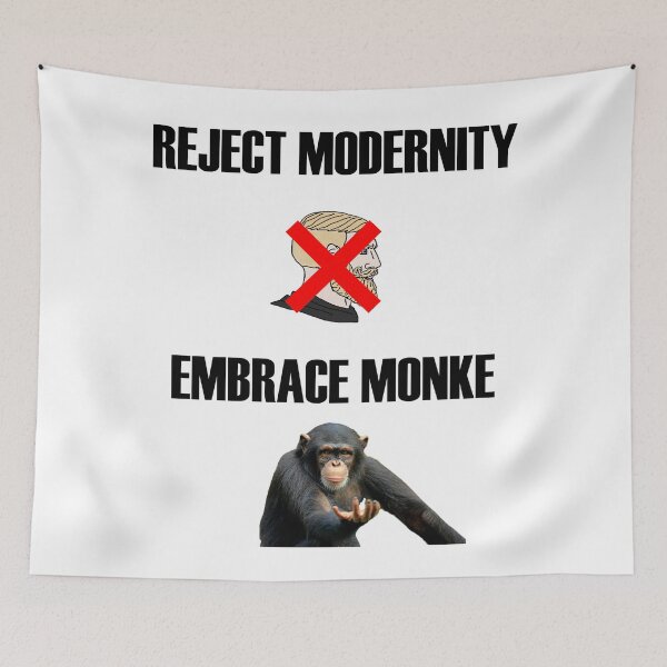 Item preview, Reject modernity, embrace monke designed and sold by UncleApo.