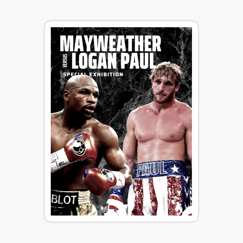 Poster Floyd Mayweather Contre Logan Paul Par Bradaroni Redbubble