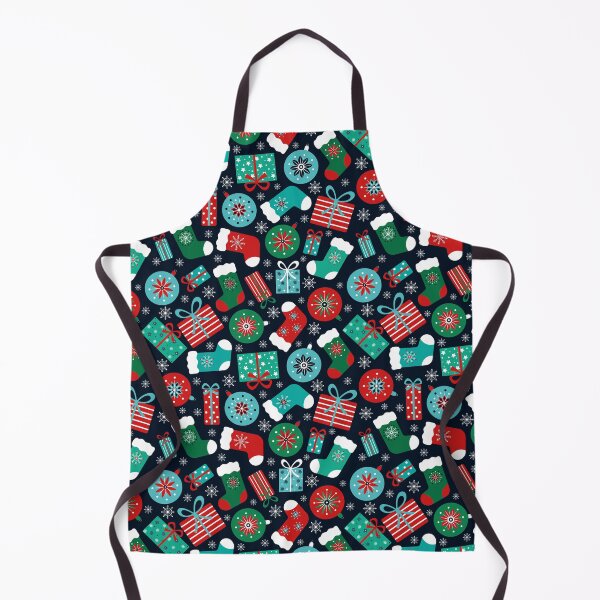 Item preview, Vibrant Retro Christmas Stockings, Presents, Baubles And Snowflakes designed and sold by Cre8iveLady.