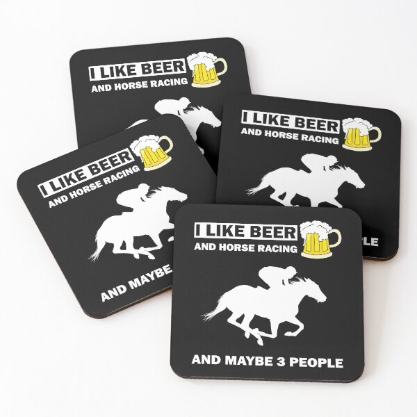 Item preview, I Like Beer And Horse Racing And Maybe 3 People Funny Meme Christmas Gift designed and sold by Best Arts.