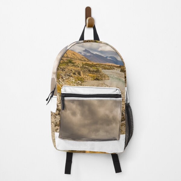 Item preview, A mountain landscape and river on a cloudy day in New Zealand near Omarama designed and sold by SnapTPhotograph.