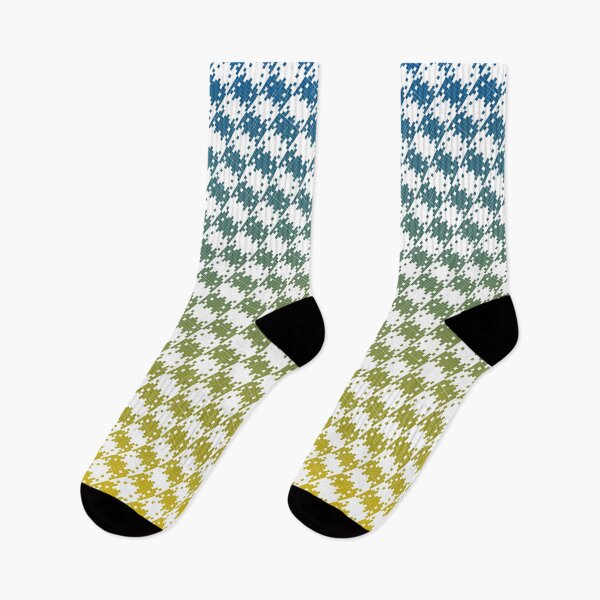 Item preview, Space Invader Dogtooth Pattern Blue and Yellow Fade designed and sold by Quooki.