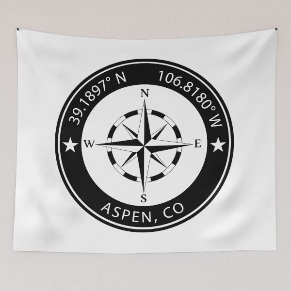Item preview, Aspen, Colorado Geographical Coordinates designed and sold by TeeOhGraphics.