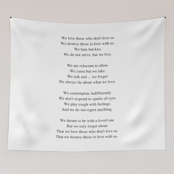 Item preview, Sad Love Wisdom Quotes Verse About Love designed and sold by Yurii Novosad.