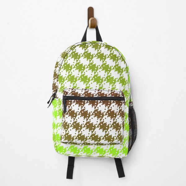 Item preview, Space Invader Dogtooth Pattern Brown and Lime Fade designed and sold by Quooki.