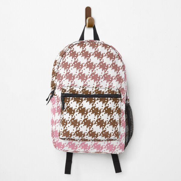 Item preview, Space Invader Dogtooth Pattern Brown and Pink Fade designed and sold by Quooki.