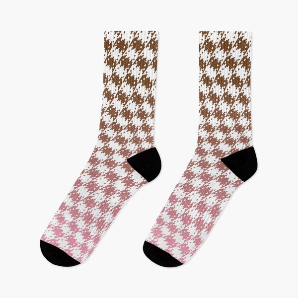 Item preview, Space Invader Dogtooth Pattern Brown and Pink Fade designed and sold by Quooki.